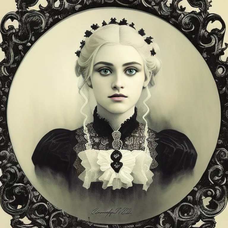Portrait Of A Majestic Blonde French Woman , Cinematic, Deta...