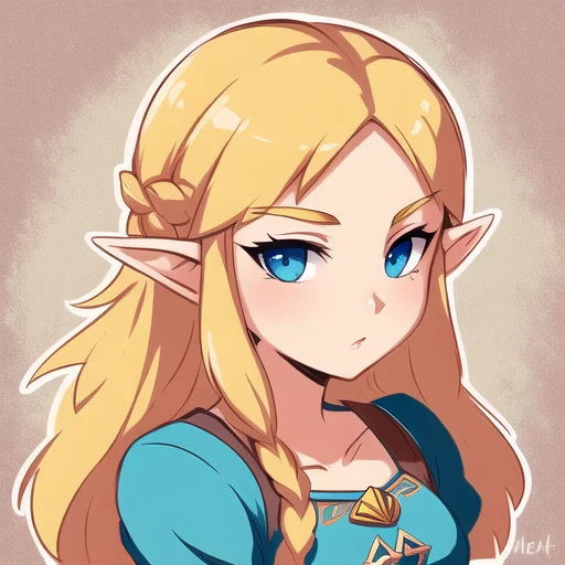 Stylized Princesszelda Portrait, Digital Art, Smooth, Soft P...