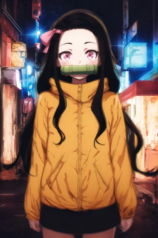 Loranezuv10.6, 1girl, Bit Gag, Black Hair, Building, City, C...
