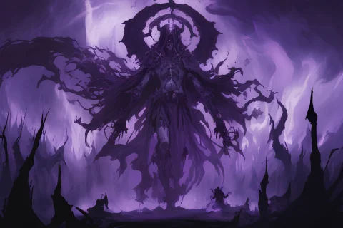 Ashenhard Style1.2,best Quality1.2,masterpiece1.2, A Dark Pu... — Stable Diffusion AI Prompt: (ashenhard style:1.2),(best quality:1.2),(masterpiece:1.2), (a dark purple spiri...