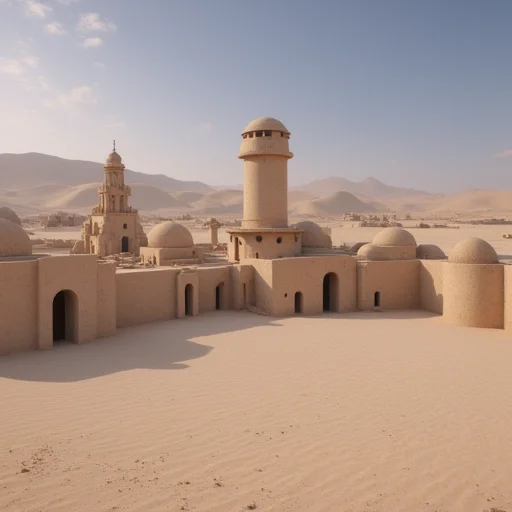 Star Wars, Desert, Scenery, No Humans, Outdoors, Sky, Buildi...