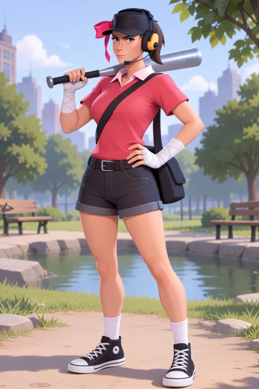 Masterpiece, Best Quality, Solo, Femscout, 1girl, Brown Hair...