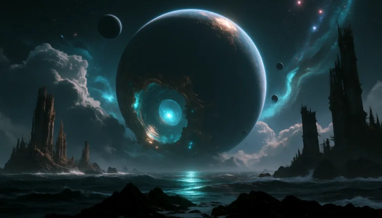Opulentdarkness, A Vast Dark Alien Planet Hangs Impossibly L...