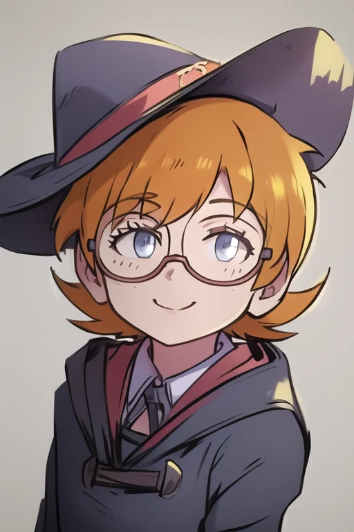 Lotte Jansson, Anime Style, Luna Nova Uniform, Smiling, Mast...