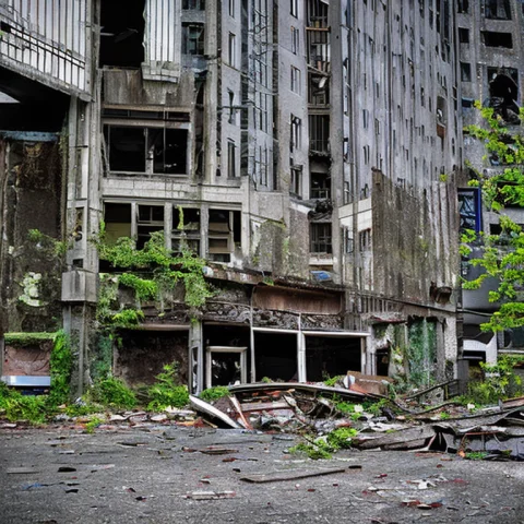 Downtown Seattle Decay768 — Stable Diffusion AI Prompt: Downtown Seattle Decay768