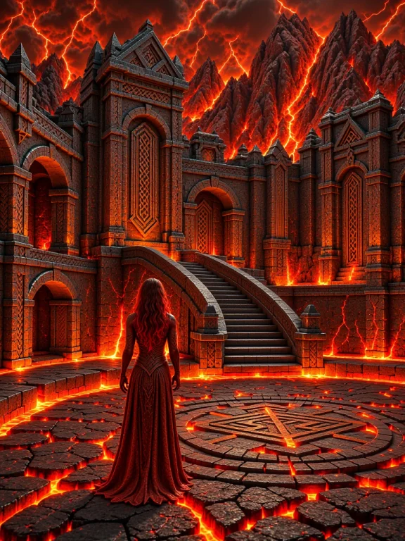 Hvfc, C0rr1d00r, Close-up Of A Red Wavy Haired Woman In Lava...