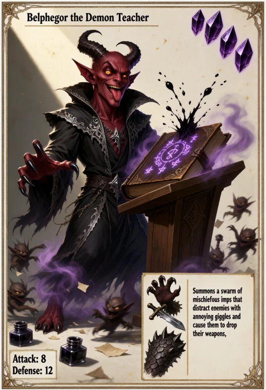 The Theme Of The Infographic Is Belphegor The Demon Teacher,...