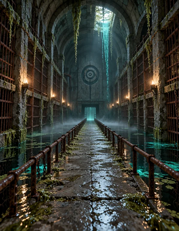 3xpl0r3 Dung30n, Photorealistic, Colossal Forgotten Prison,...