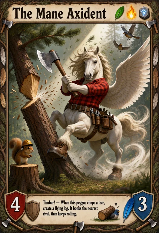 The Theme Of The Infographic Is Pegasus Lumberjack, A Funny,...