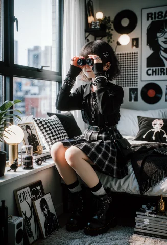 2.5d Anime Style, A Beautiful 25-year-old Young Woman In Fas... — Stable Diffusion AI Prompt: 2.5D anime style, a beautiful 25-year-old young woman in fashionable punk clothi...