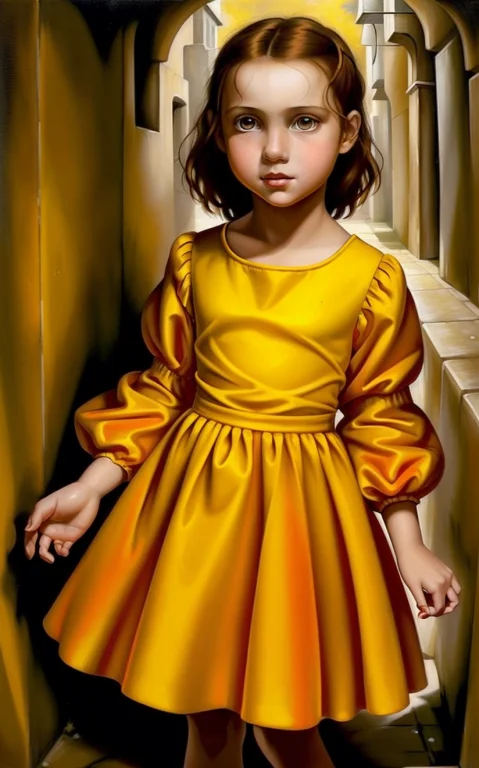 Loratdlp0.6 Painting Of A Young Girl Side On With Her Head T...