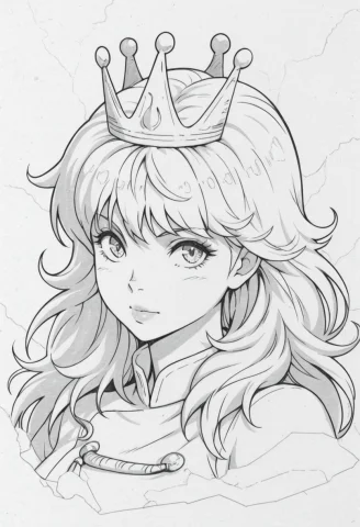 Marianna, Masterpiece, Perfect Quality, Crown, Portrait Of P... — Stable Diffusion AI Prompt: marianna, masterpiece, perfect quality, crown, portrait of princess, monochrome,...