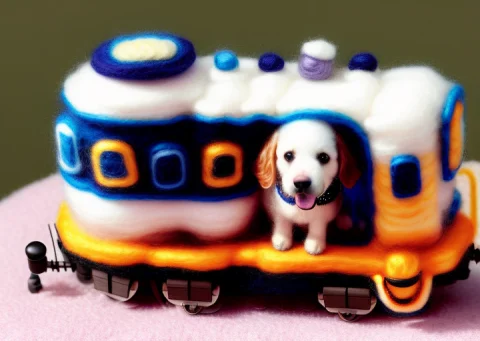 Miniwool, A Dog In A Train, Intricate Detail, Centered — Stable Diffusion AI Prompt: miniwool, a dog in a train, intricate detail, centered