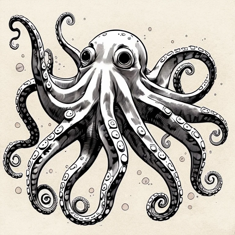 Sketch Of An Octopus From Below, Sd15journalsketch