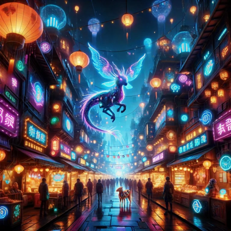 Colorful Led Lights, Spectacular Floating Futuristic Night M...