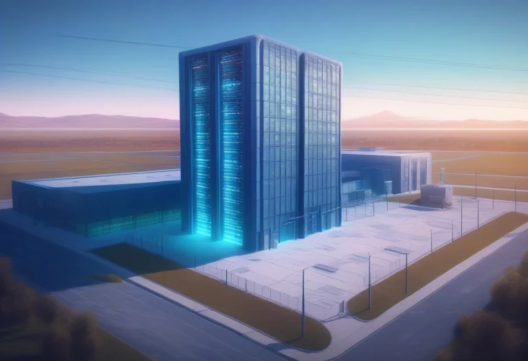 A Data Center Cathedral Humming With Cold Light, Childrens B...
