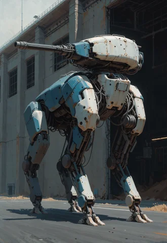 This Is A Digital Cgi Image Depicting A Futuristic, Post-apo... — Stable Diffusion AI Prompt: This is a digital CGI image depicting a futuristic, post-apocalyptic scene featu...