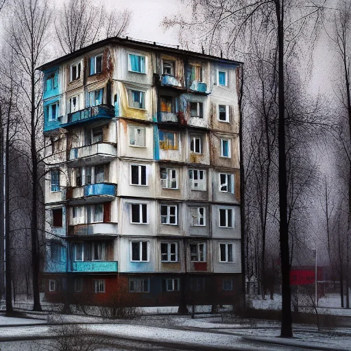 Surreal Melting Khrushchevka By Salvador Dalle