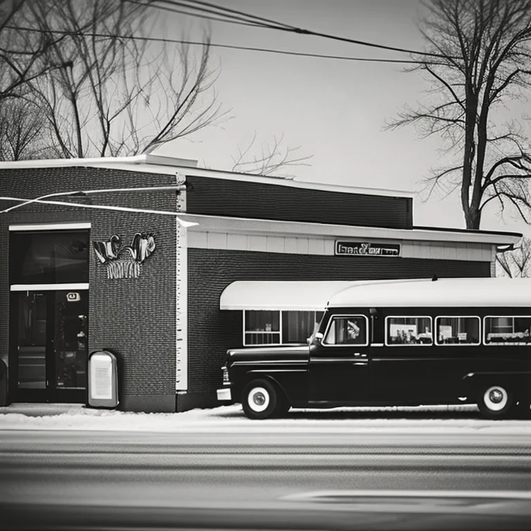 Landscape Photography Of A 1920s Diner In A Small Town In Th...