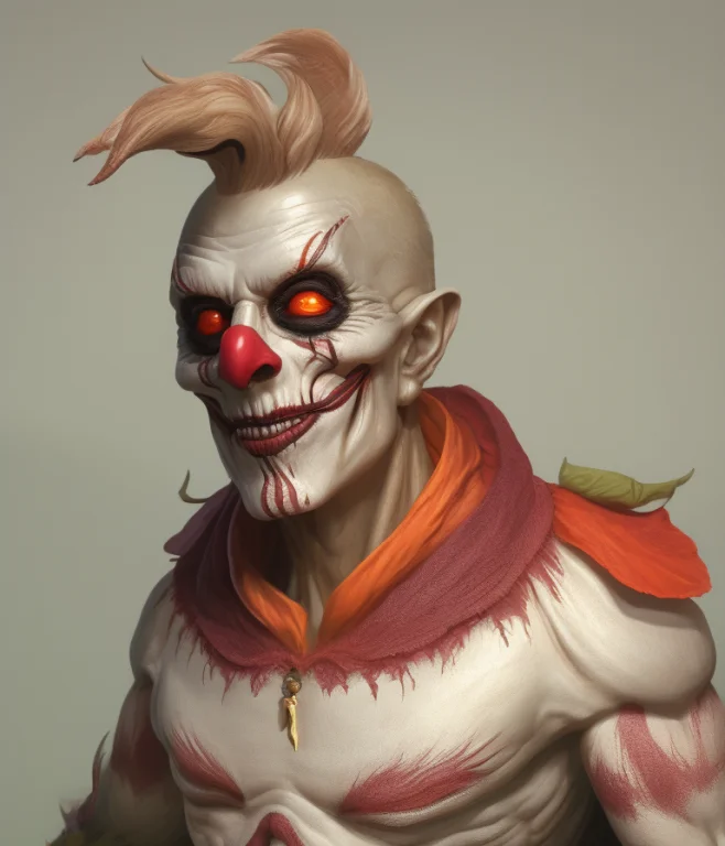 Portrait Death Clown, High Detail, Artstation, Octane Render...