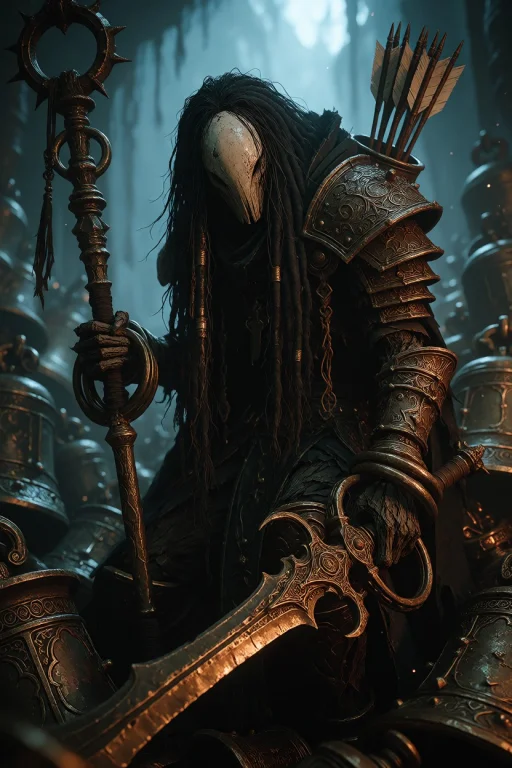Ta86inkriot, Thin Black Outlines, A Dark Fantasy Art Illustr...