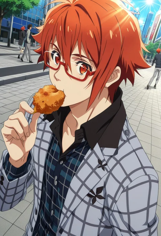 Anime, 1male, Solo Male Focus, Riku Nanase, Orange-red Hair,...