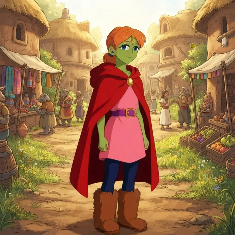 Iyori, Village, Grass, Daytime, Solo, Magi Nation Anime Styl...