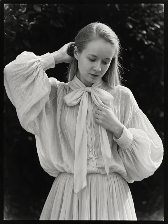 Young Woman With Fair Skin And Light Blonde Shoulder-length...