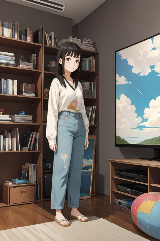 1girl, Lorachikuwabu1 Chikuwabu, Concept Art, Painting, Clou...