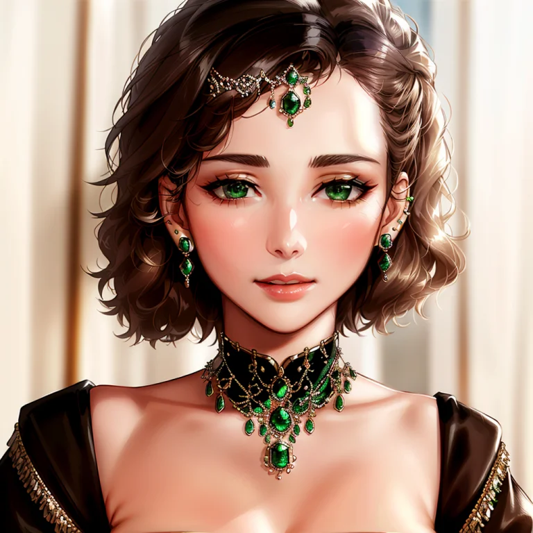 Masterpiece, 4k, Superb Quality, Analog Style, Parure Jewele...
