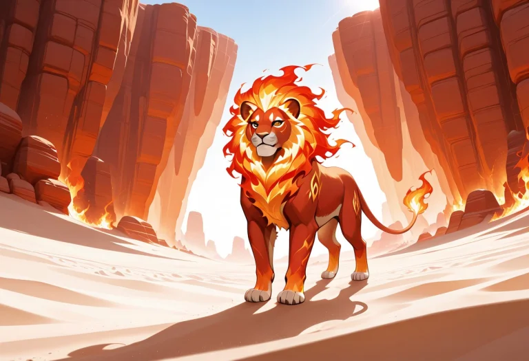 Fire Lion, Only The Fiery Outline Of The Lion, Ghost Of The...