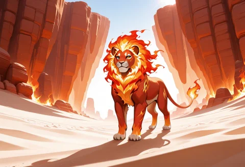 Fire Lion, Only The Fiery Outline Of The Lion, Ghost Of The... — Stable Diffusion AI Prompt: fire lion, only the fiery outline of the lion, ghost of the fire lion, deep insi...