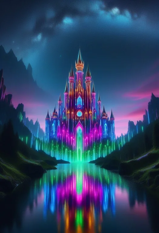 An Enormous Fairytale Castle On A Mountain Transformed Into...