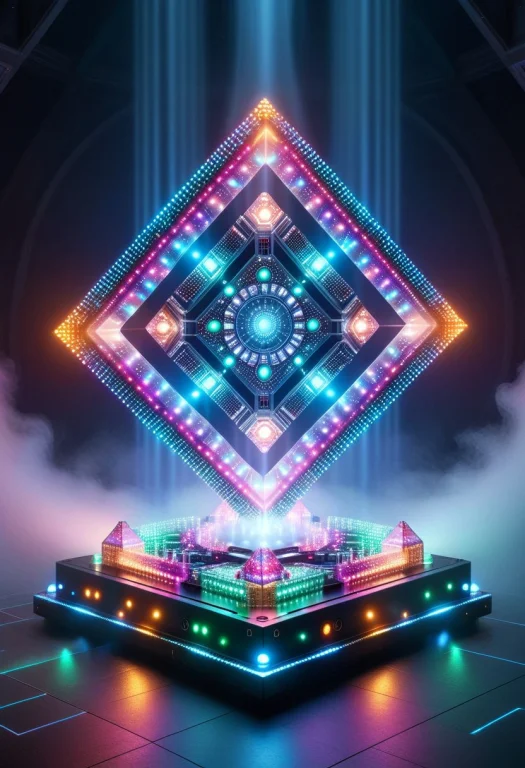 High Quality, An Alien Device Made Of Colorful Led Lights, S...