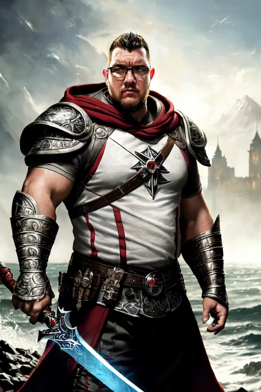Modelshoot Style Character Portrait Of A Burly Muscular Ohwx...