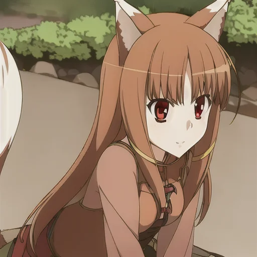 1girl, Portrait, Closeup, Animalears, Pouch, Bangs, Brownhai...