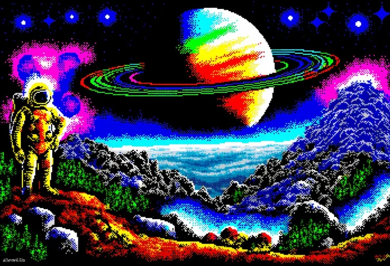 Zxpixseva, An Astronaut Standing On An Alien Planet, Enormou...