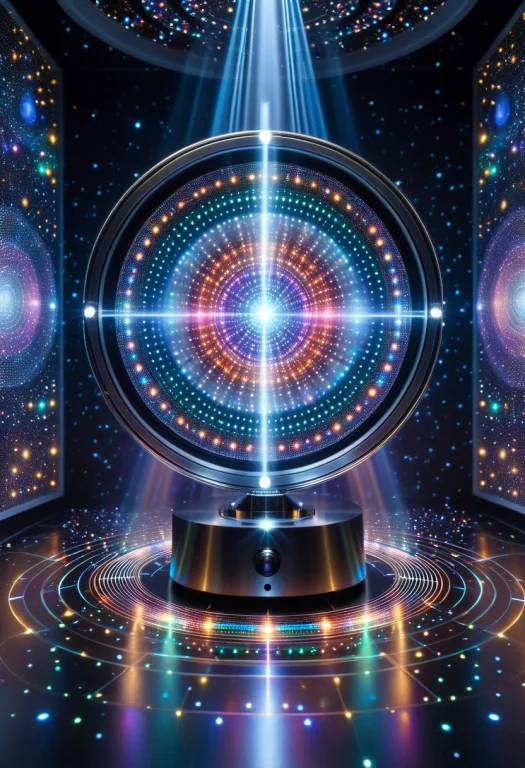 High Quality, A Futuristic Hologram Projector Made Of Colorf...