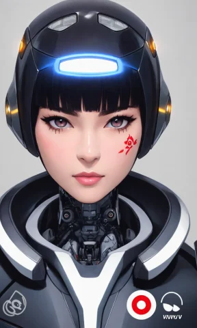 Realistic Portrait Painting Of A Japanese Robotic Geisha Wit... — Stable Diffusion AI Prompt: realistic portrait painting of a japanese robotic geisha with kanji symbols and...
