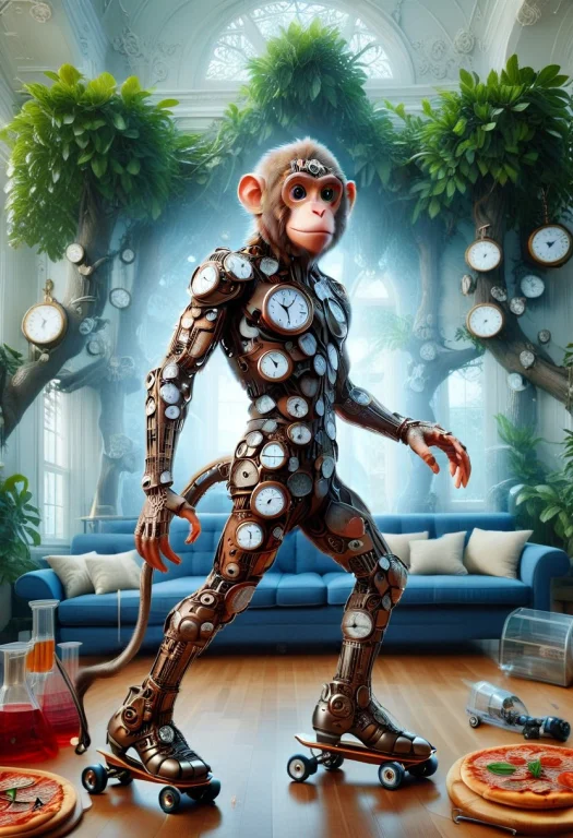 Clockstyle, Monkey2, Anatomically Correct3, Indoors2, Backgr...