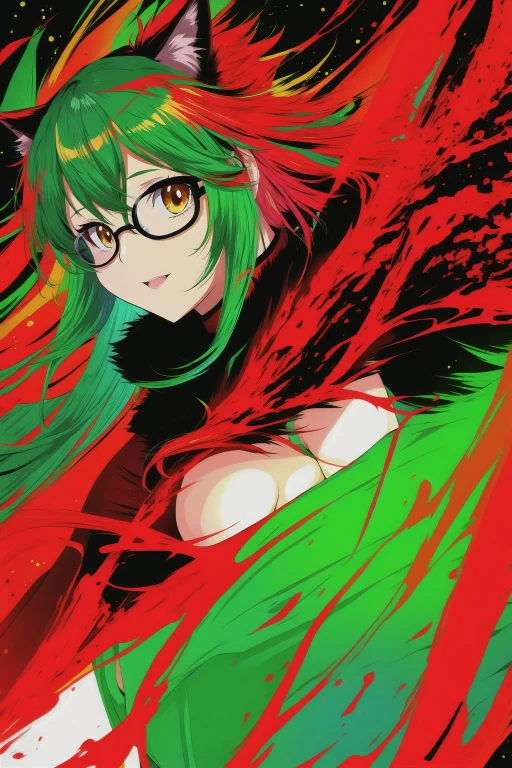 Anime Catgirl, Red Green1.8 Hairs, Epic Battle, Magic1.8, Gl...