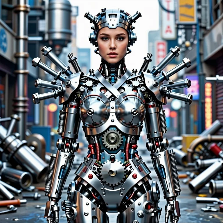 A Sexy Beautiful Girl Made From Various Types And Sizes Of R...