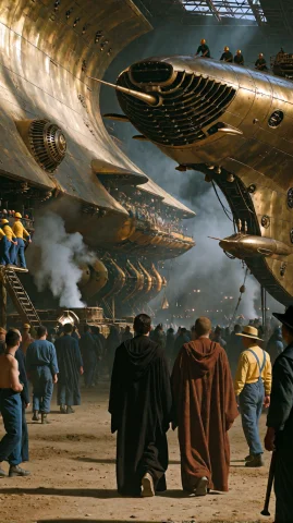 A Still Cut From The A24 Film Set In Warhammer Space, Which... — Stable Diffusion AI Prompt: A still cut from the a24 film set in Warhammer space, which features people in r...