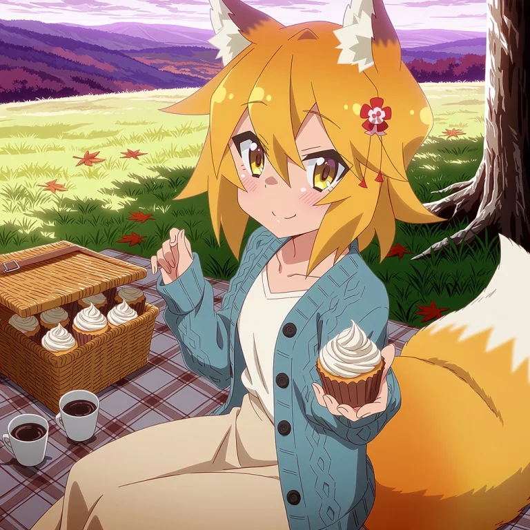 Senkosan Cel-shaded Anime Illustration Of Senkosan Seated On...