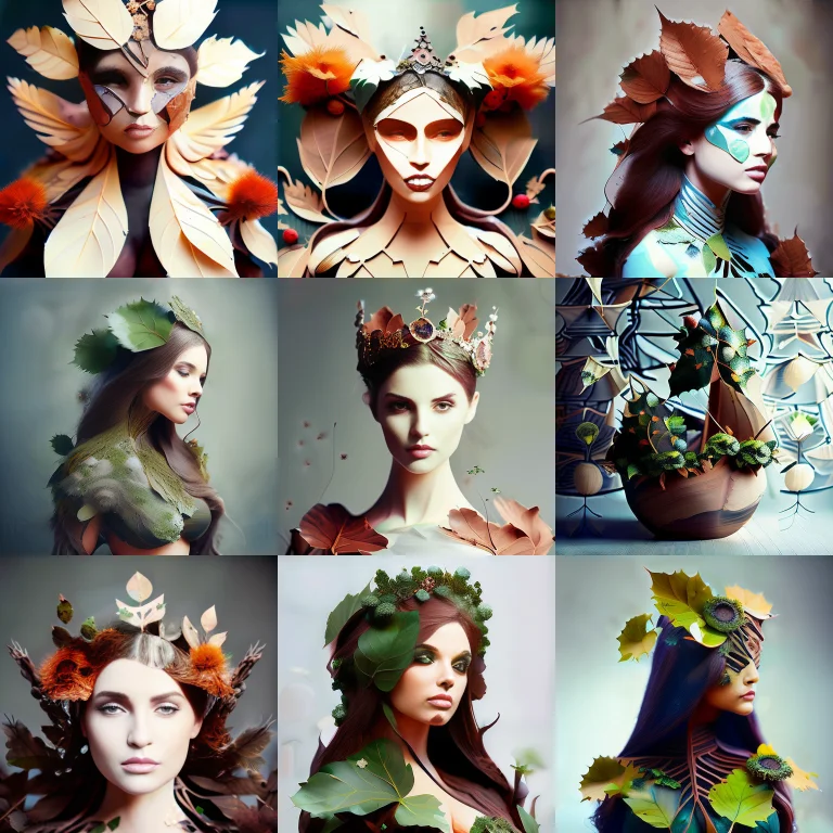 Naturitize1.3 , Beautiful Young Girl, Wearing Crown Made Of...