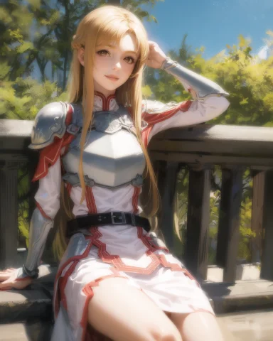 Realistic,, Asuna Sao, 1 Girl, Armor, White Cloth, Blonde Ha... — Stable Diffusion AI Prompt: realistic,, asuna \(sao\), 1 girl, (armor), white cloth, blonde hair, brown eyes...