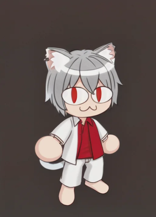 Kiryuu Kazuma, Full Body, 3, Cat Ears, Chibi, Cat Girl, Cat...