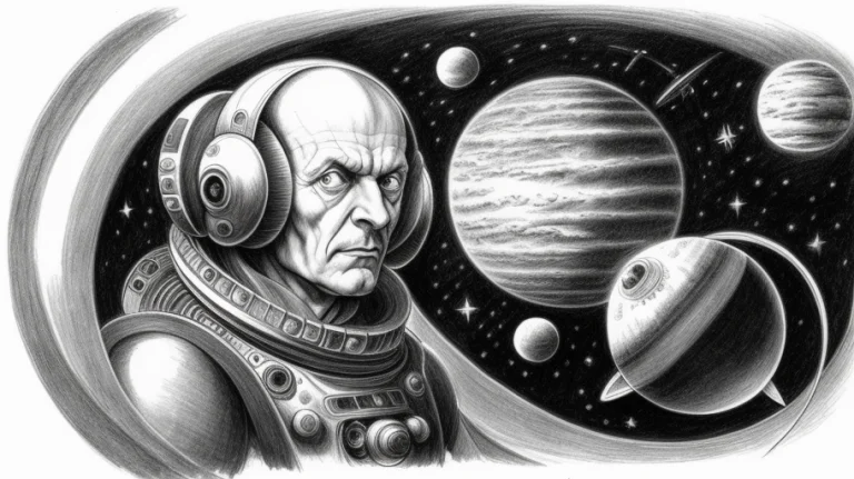 Sci-fi, Sketch, Planet, Spaceship, 60x Style, Instruments, P...