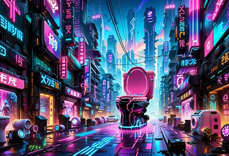 Led, Colorful Led Lights, Cyberpunk City, A Pink Porcelain T...