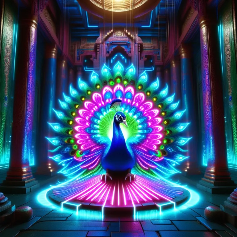 A Peacock, Mythical Or Magical Touches Mixed With The Tech A...
